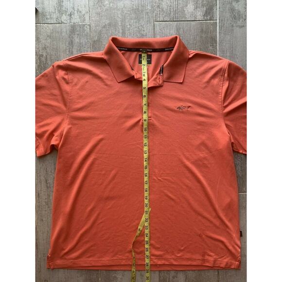 Greg Norman Tasso Elba ProTech Performance Polo Five Iron Coral Crush READ XL - Picture 8 of 11